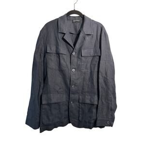 BLUEMINT Blaze Mens 100% Linen Blazer Jacket Navy Blue Size Medium